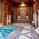 The Turkish-style hammam. Photo via John Tsiavis/Harper’s Bazaar Arabia.